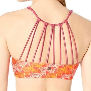 PRANA NWT Merrow Bikini Swim Top Pink Safari Size Large